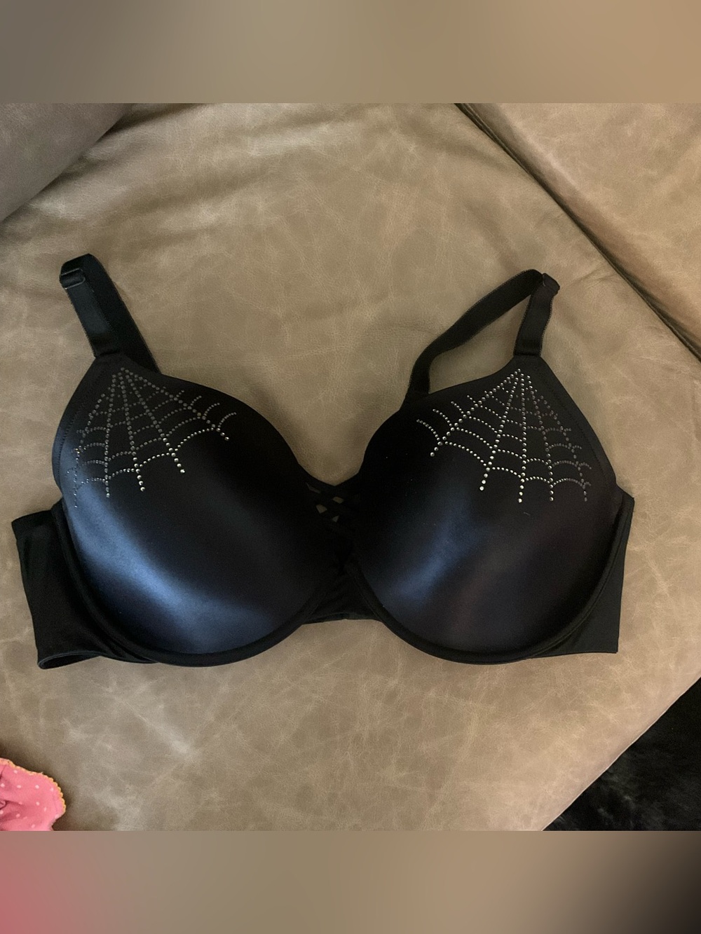Torrid Black Spiderweb XO Plunge Push Up Bra 44DDD